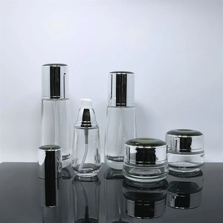 Glass Press Lotion Bottle Cream Fľaša s očným krémom Produkty starostlivosti o pleť